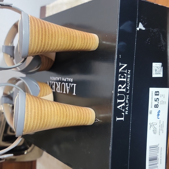 Ralph Lauren Ankle Strap  Platform Sandals 1" Platform 2.75" heel 100% Authentic - Picture 10 of 13